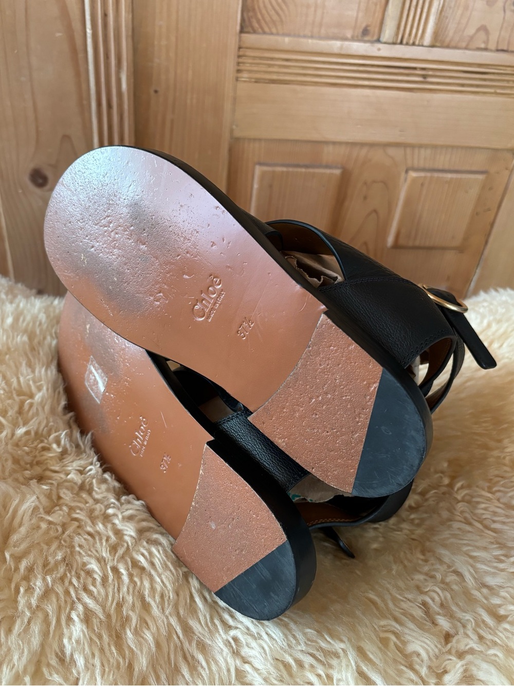 Chloe Karenn Flat Mixed-Media Sandals - Picture 8 of 11